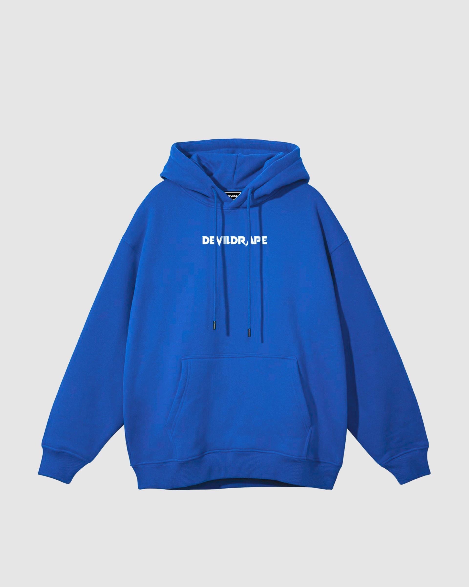 DEVILDRAPE UNISEX OVERSIZE BLUE HOODIE ESSENTIAL