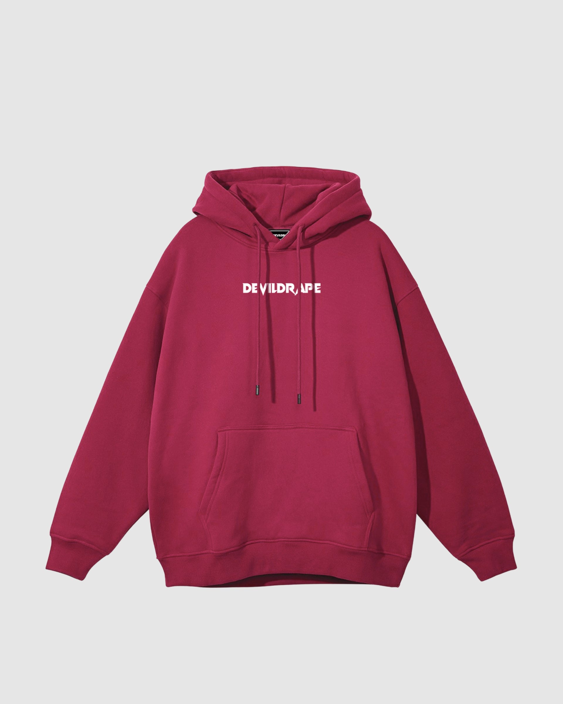 DEVILDRAPE UNISEX OVERSIZE HOODIE ESSENTIAL ROSSA