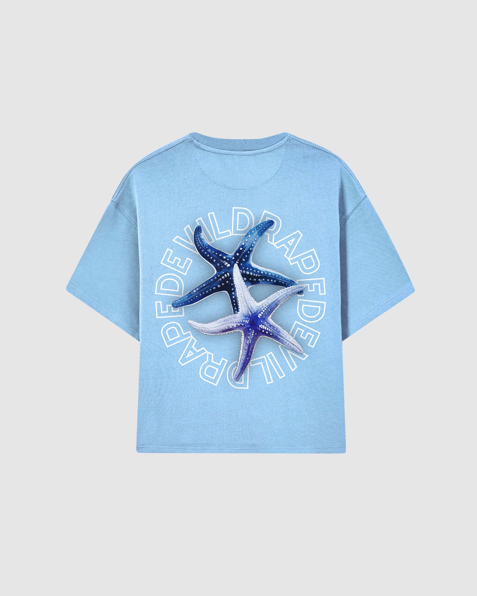 DEVILDRAPE UNISEX BOXY LIGHT BLUE T-SHIRT STARFISH