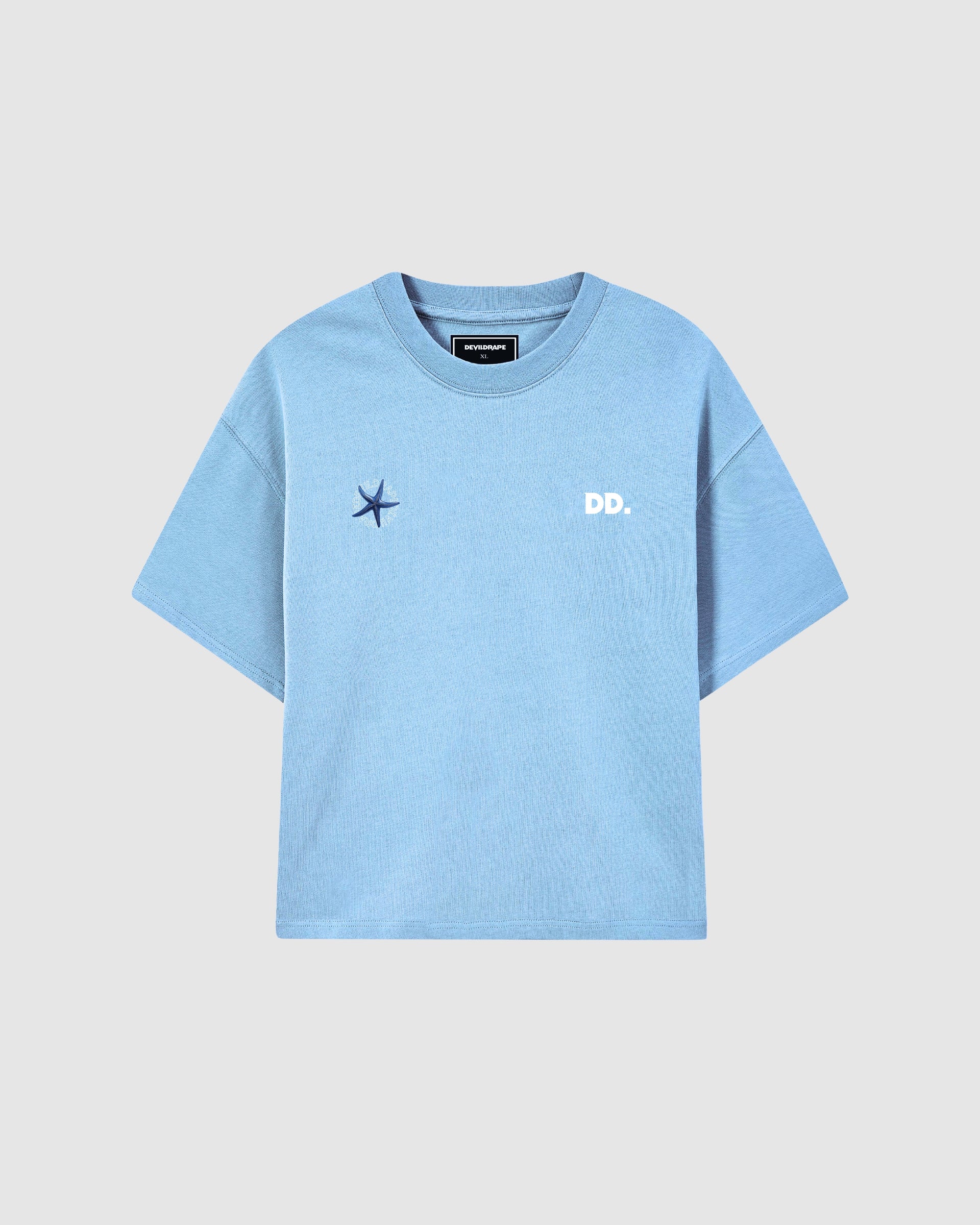 DEVILDRAPE UNISEX BOXY LIGHT BLUE T-SHIRT STARFISH