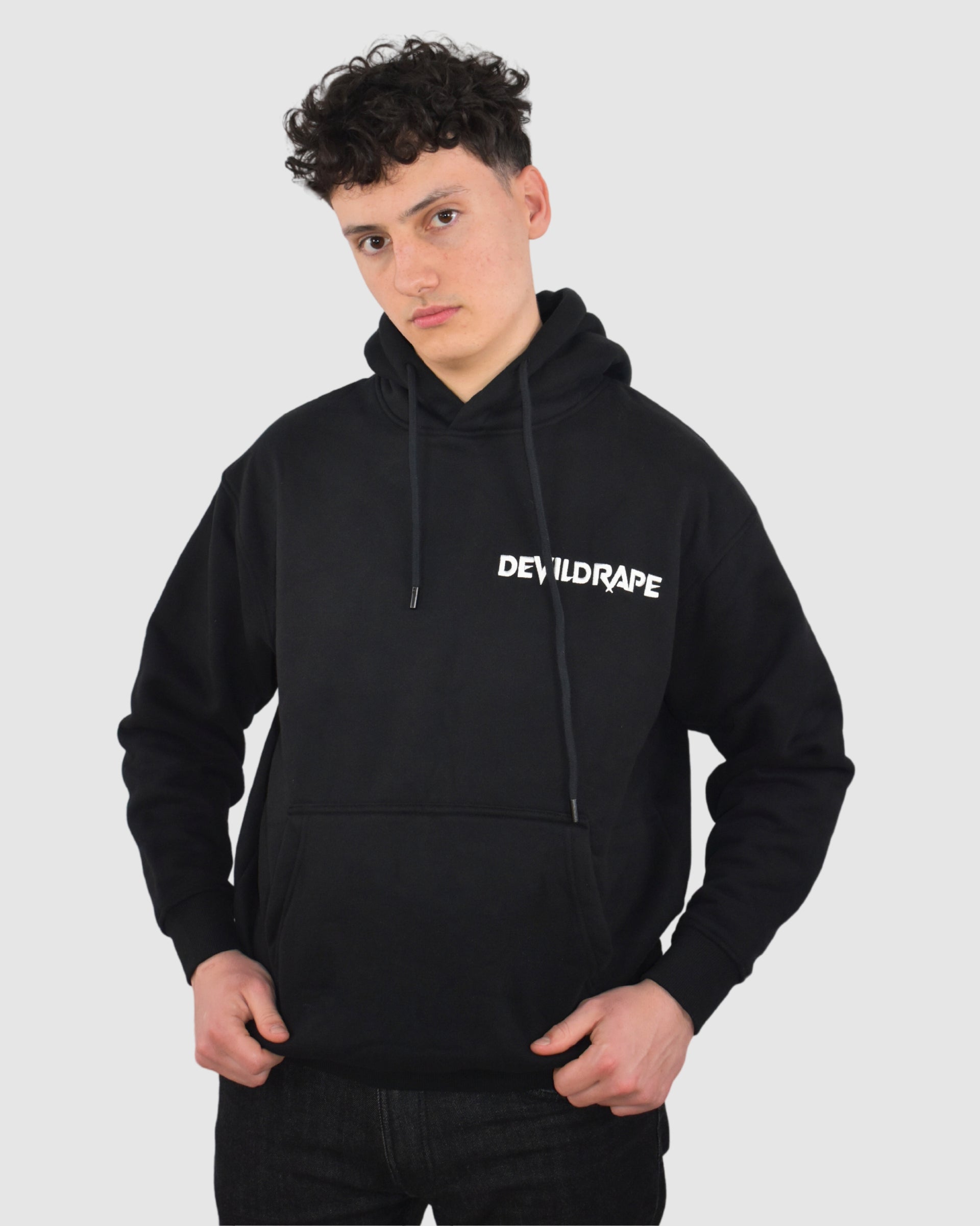 DEVILDRAPE UNISEX OVERSIZE HOODIE ONE NERA